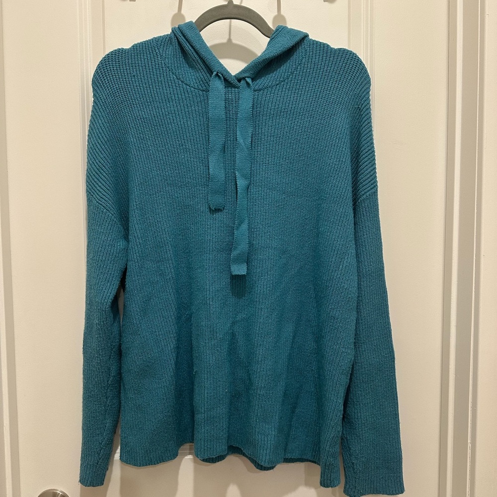 Cyrus Turquoise Hooded Women's Sweater